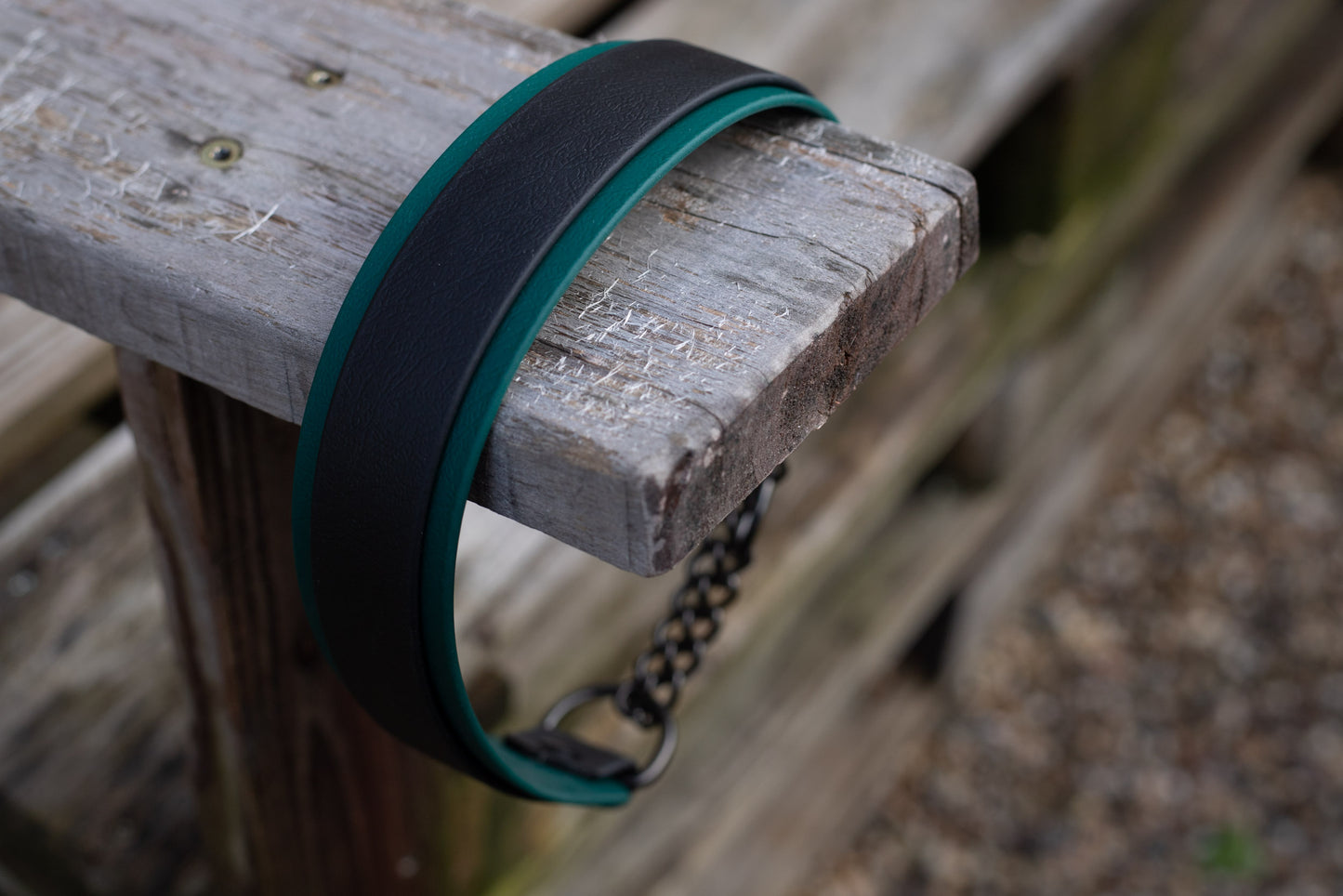 Hundhalsband aus Biothane mit Zugstoppkette