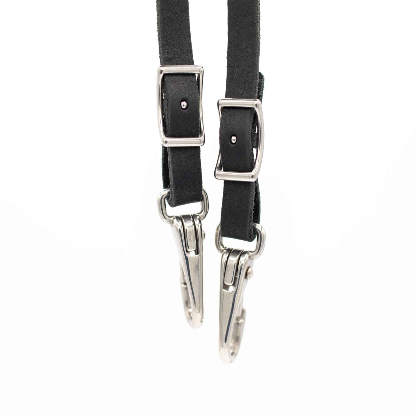 Fettleder Zügel geschlossen braun oder schwarz | Messing Zügelhaken | 13 mm breit 3 m lang