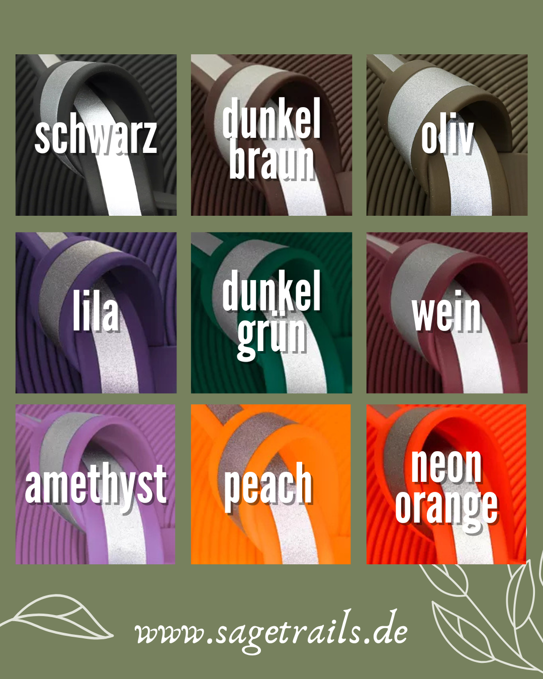 Reflektierende Hundeleine aus Biothane | Reflektorstreifen