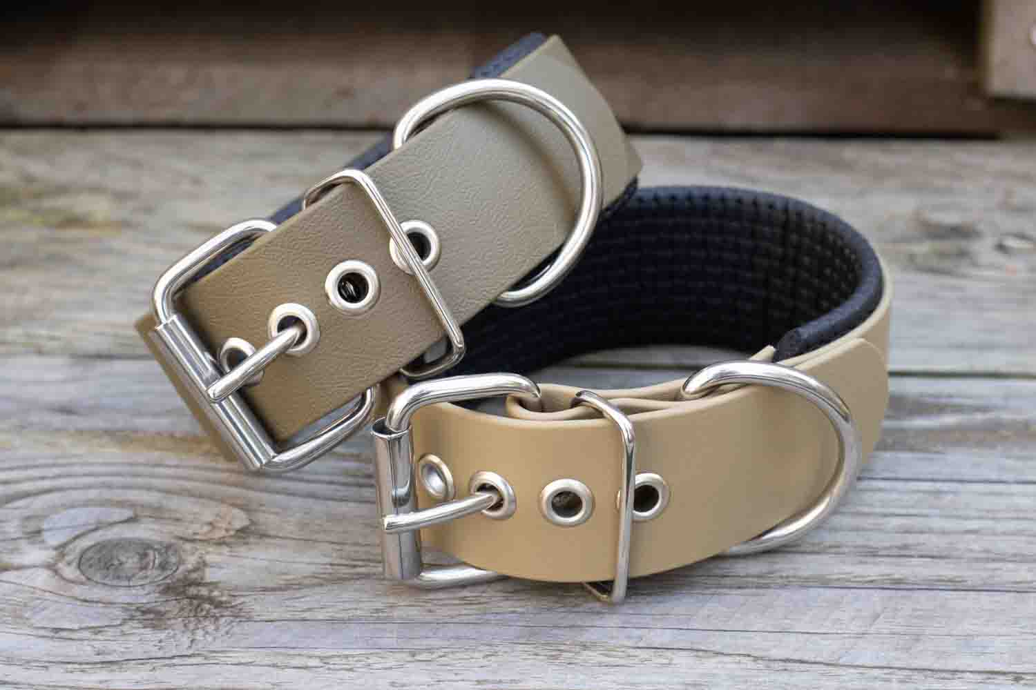 Breites gepolstertes Hundehalsband aus Biothane – Sage Trails